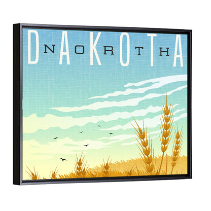 North Dakota Wheat Field Graphic Wall Art