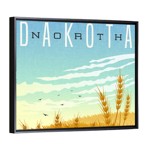 North Dakota Travel Poster Wall Art