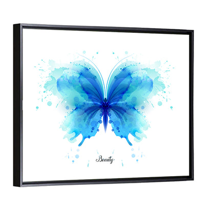 Translucent Blue Butterfly Wall Art