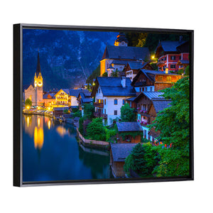 Hallstatt Village In Alps Wall Art