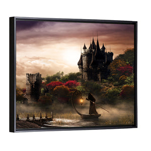 Castle Over Mystery Lake Wall Art