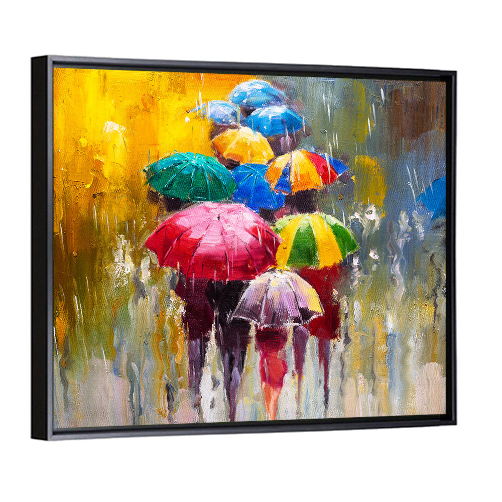 Rain Soaked Cityscape Oil Painting Wall Art