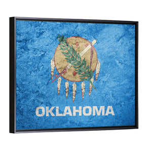 Grunge Oklahoma Flag Wall Art