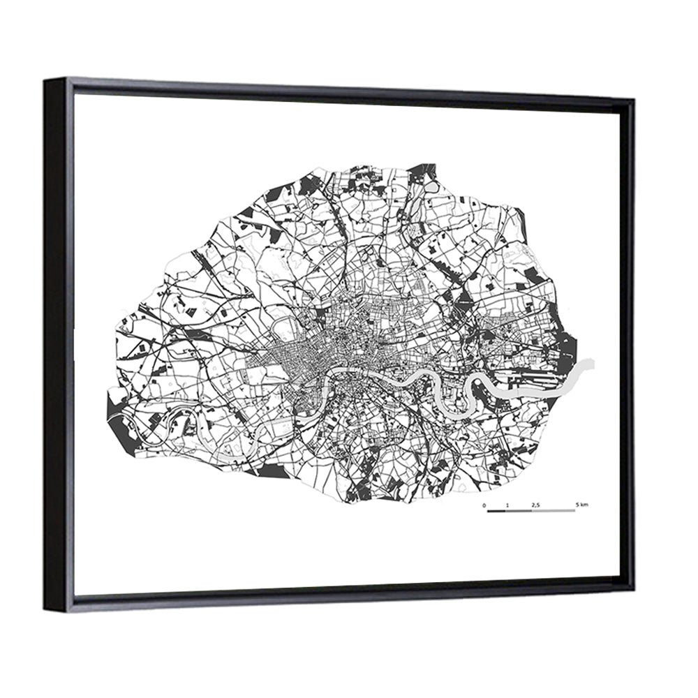 Map Of London City Wall Art