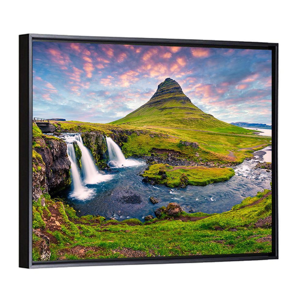 Kirkjufell Peak and Kirkjufellsfoss Wall Art