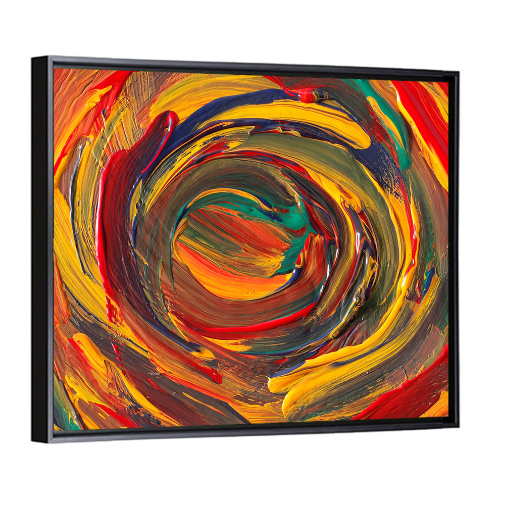 Vibrant Spiral Vortex Abstract Wall Art