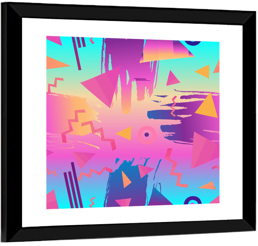Retro Fashion Geometric Pattern Wall Art