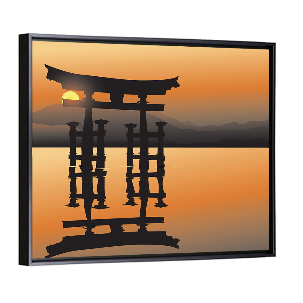 Itsukushima Torii at Sunset Wall Art