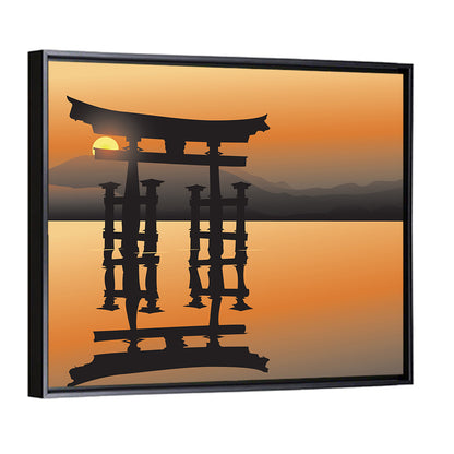 Itsukushima Torii at Sunset Wall Art