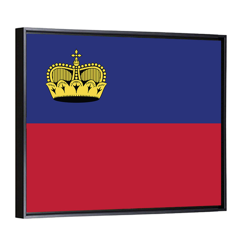 Liechtenstein Flag with Gold Crown Wall Art