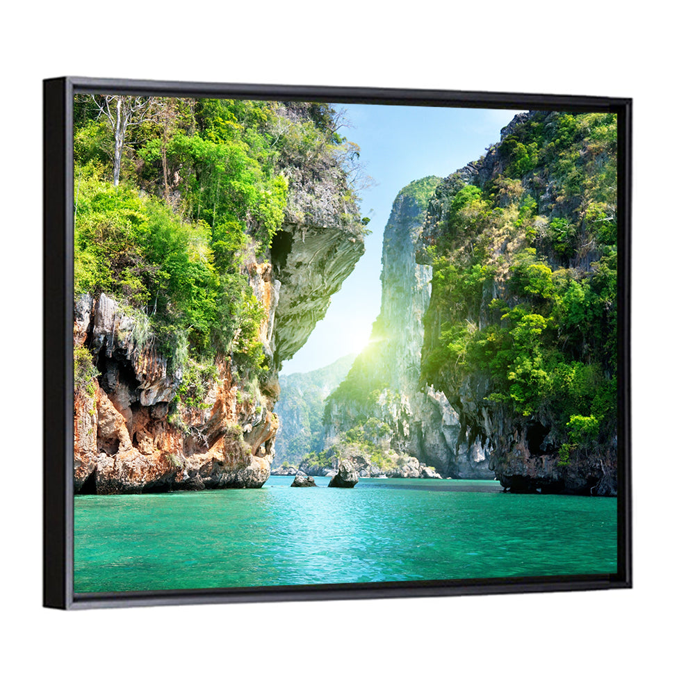 Krabi Cliffs and Teal Sea Wall Art