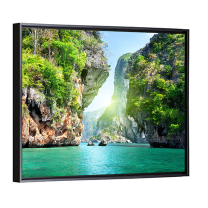 Krabi Cliffs and Teal Sea Wall Art