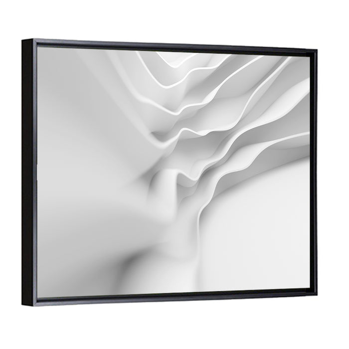Architectural Wave Study Wall Art as a framed canvas