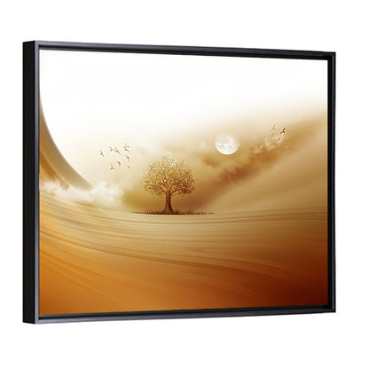 Moonlit Desert Tree Wall Art