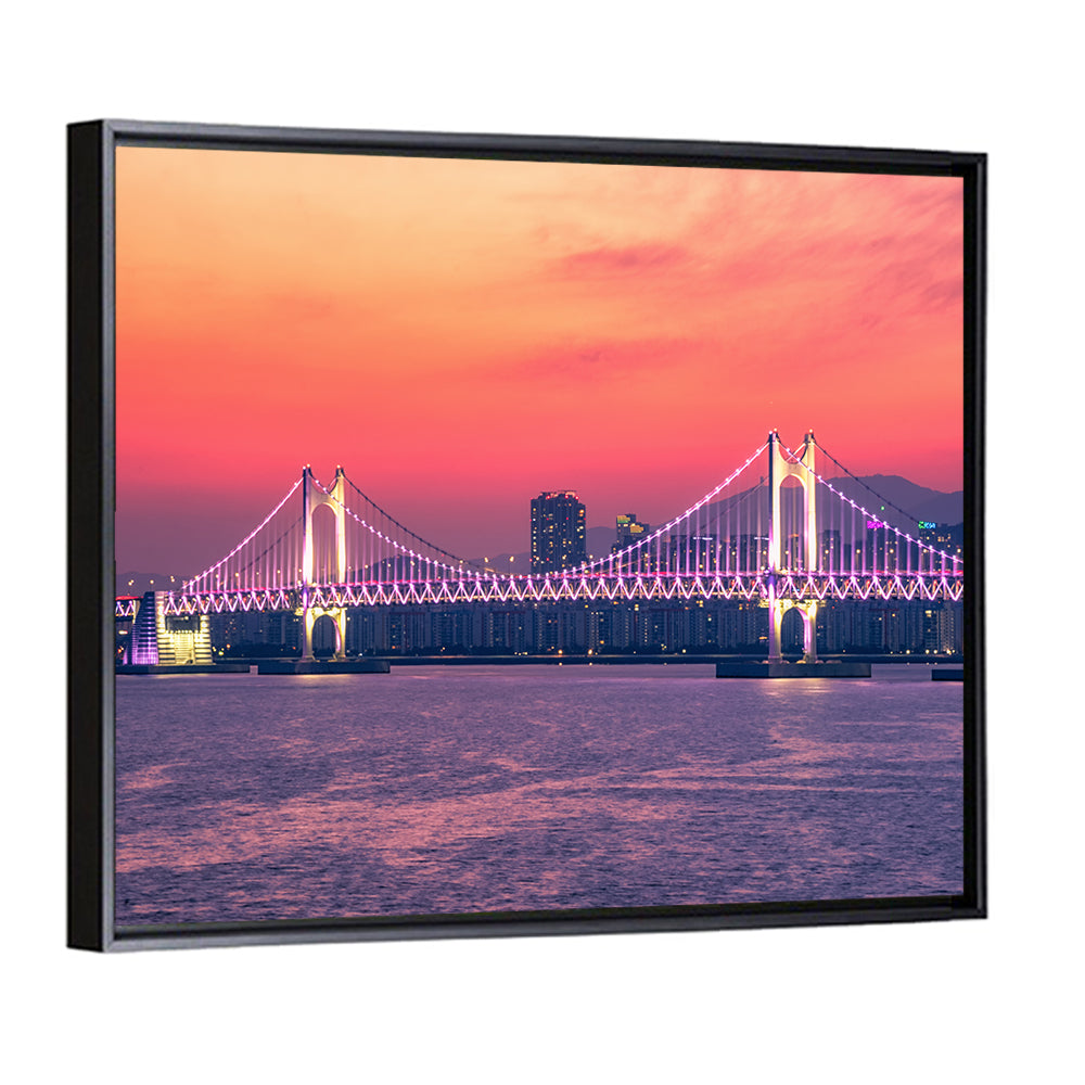 Gwangan Bridge Night Skyline Wall Art