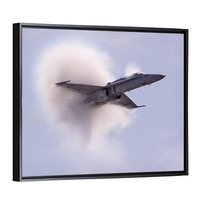 Supersonic Fighter Jet with Vapor Cone Wall Art