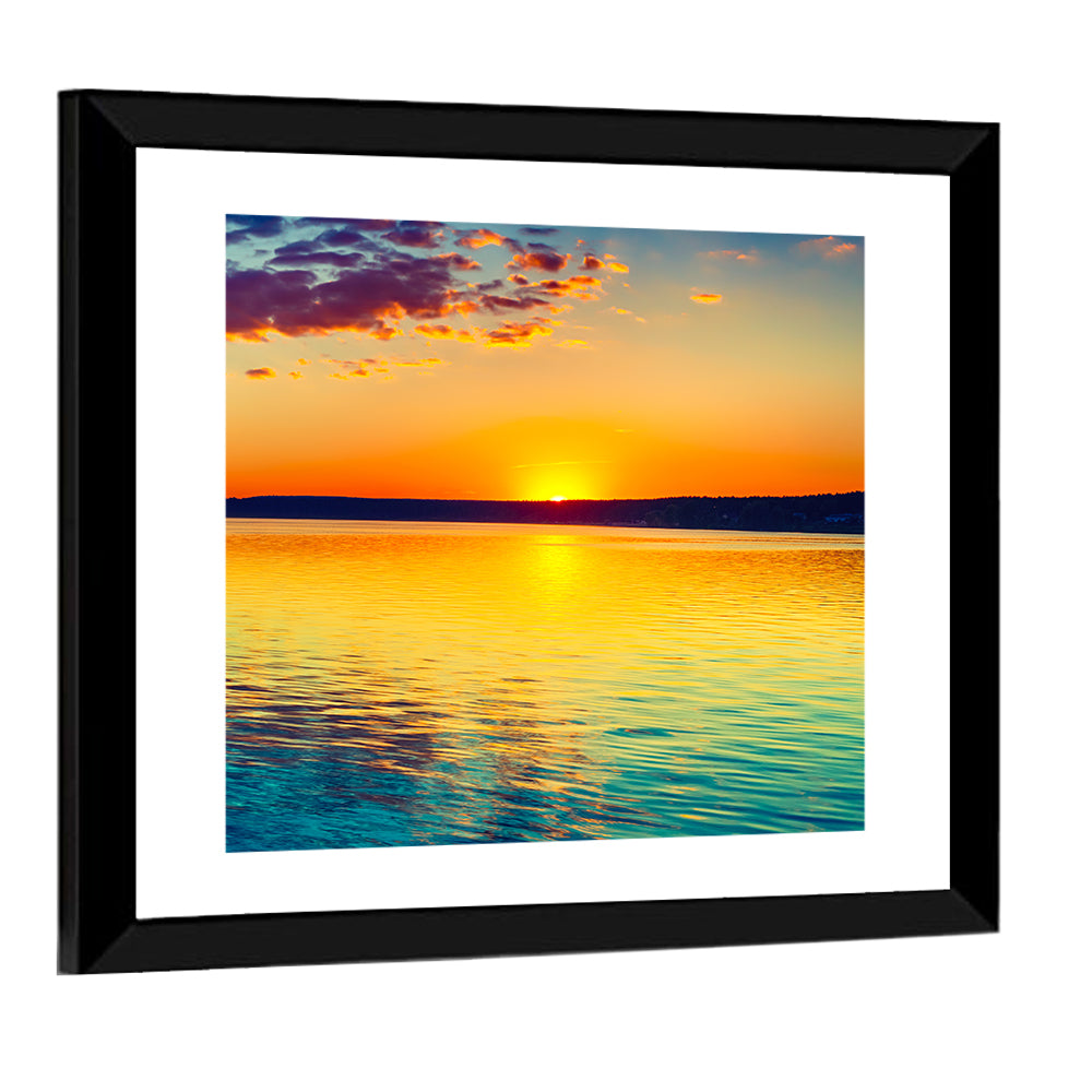 Golden Hour Over Russian Lake Wall Art