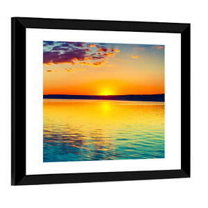 Sunset Over The Lake In Russia Wall Art