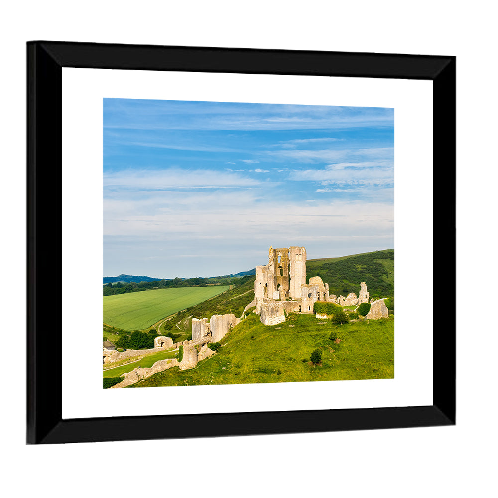 The Ruins Of Corfe Castle Wall Art