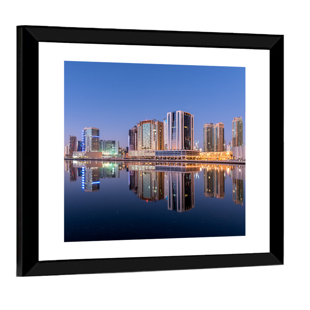 Dubai Marina Skyline at Dusk Wall Art