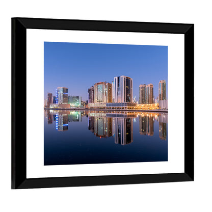 Dubai Marina Skyline at Dusk Wall Art