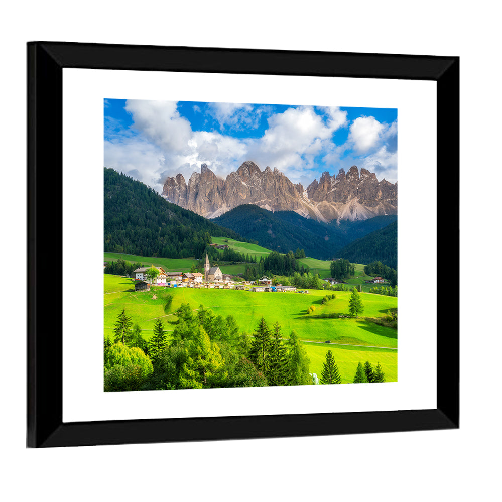 Santa Maddalena Village, Odle Peaks Wall Art