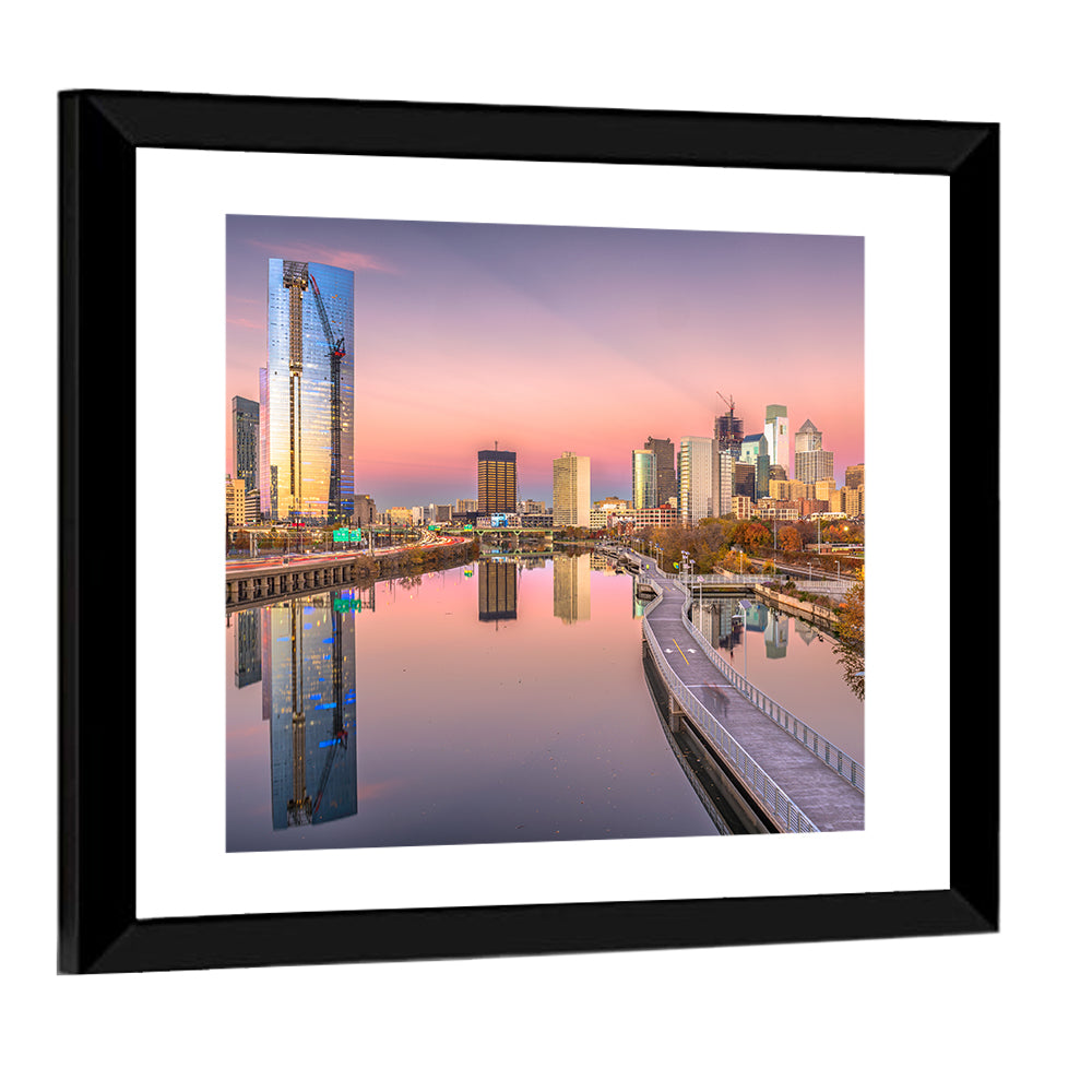 Philadelphia Skyline at Twilight Wall Art