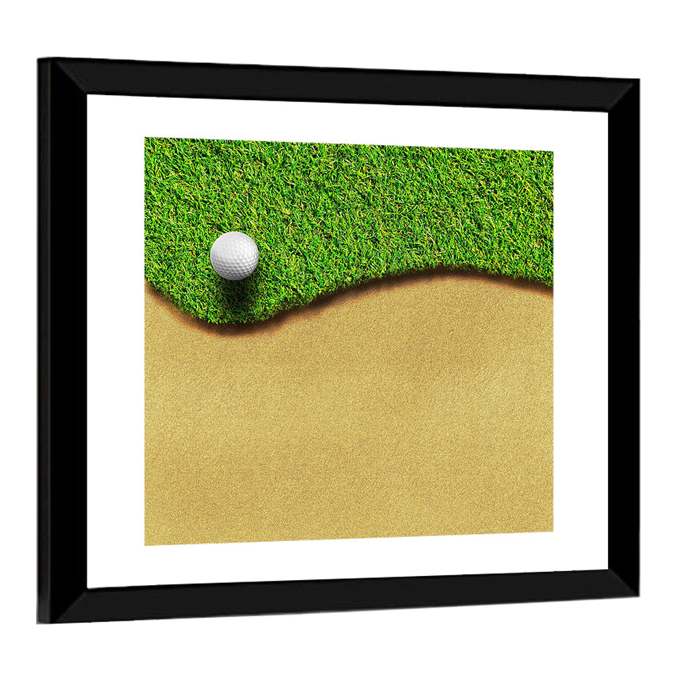 Golf Ball on Bunker Edge Wall Art