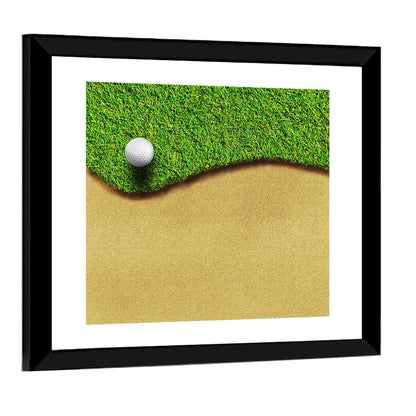 Golf Ball on Bunker Edge Wall Art