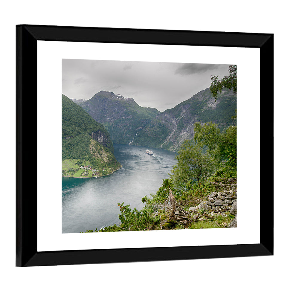 Geirangerfjord with Cruise Ship Wall Art