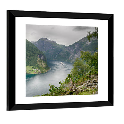 Geirangerfjord with Cruise Ship Wall Art