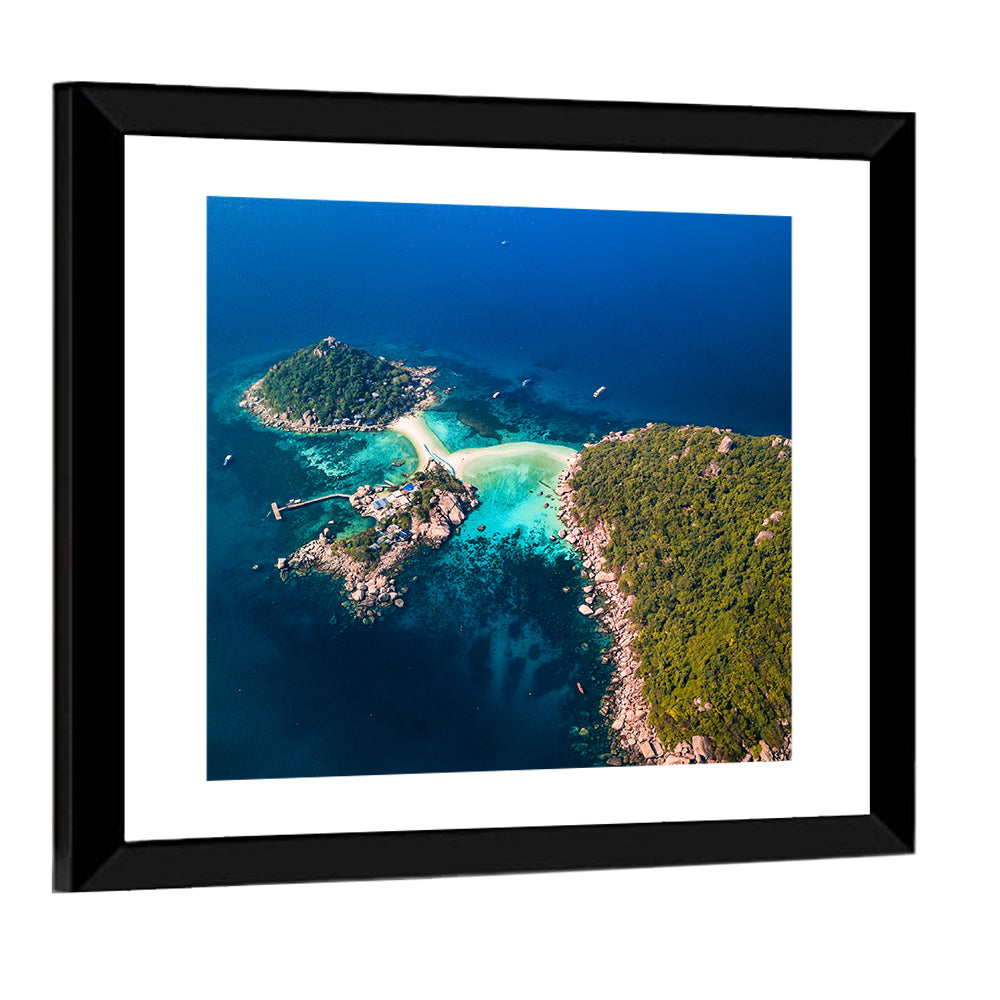 Koh Nang Yuan Aerial View Wall Art
