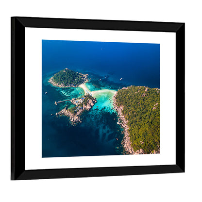 Koh Nang Yuan Aerial View Wall Art