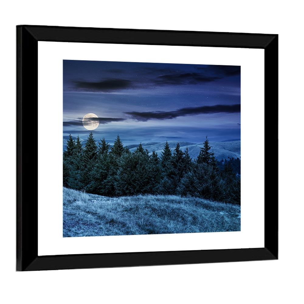 Moonlit Svydovets Ridge Wall Art