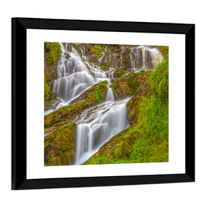 Waterfall In Val D'Aosta Italy Wall Art