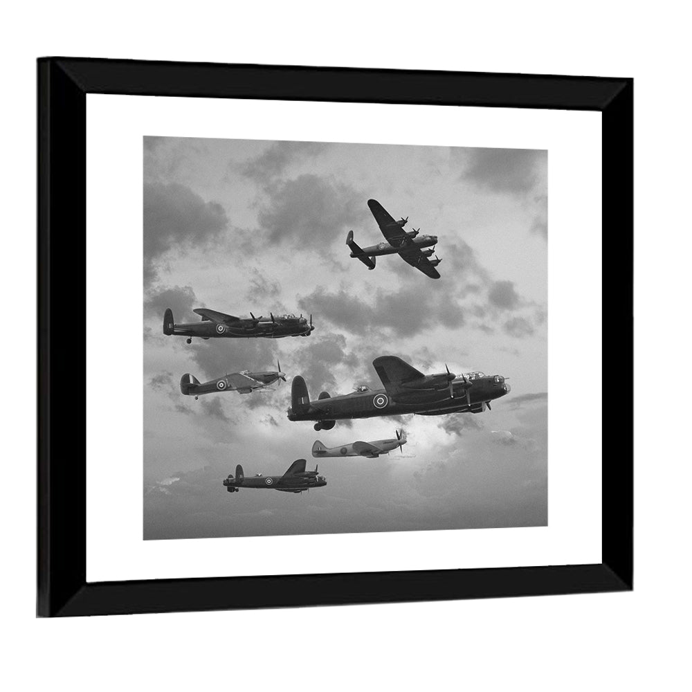 Lancaster Bombers in Formation Wall Art