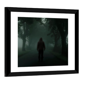 Man Silhouette In Dark Wall Art