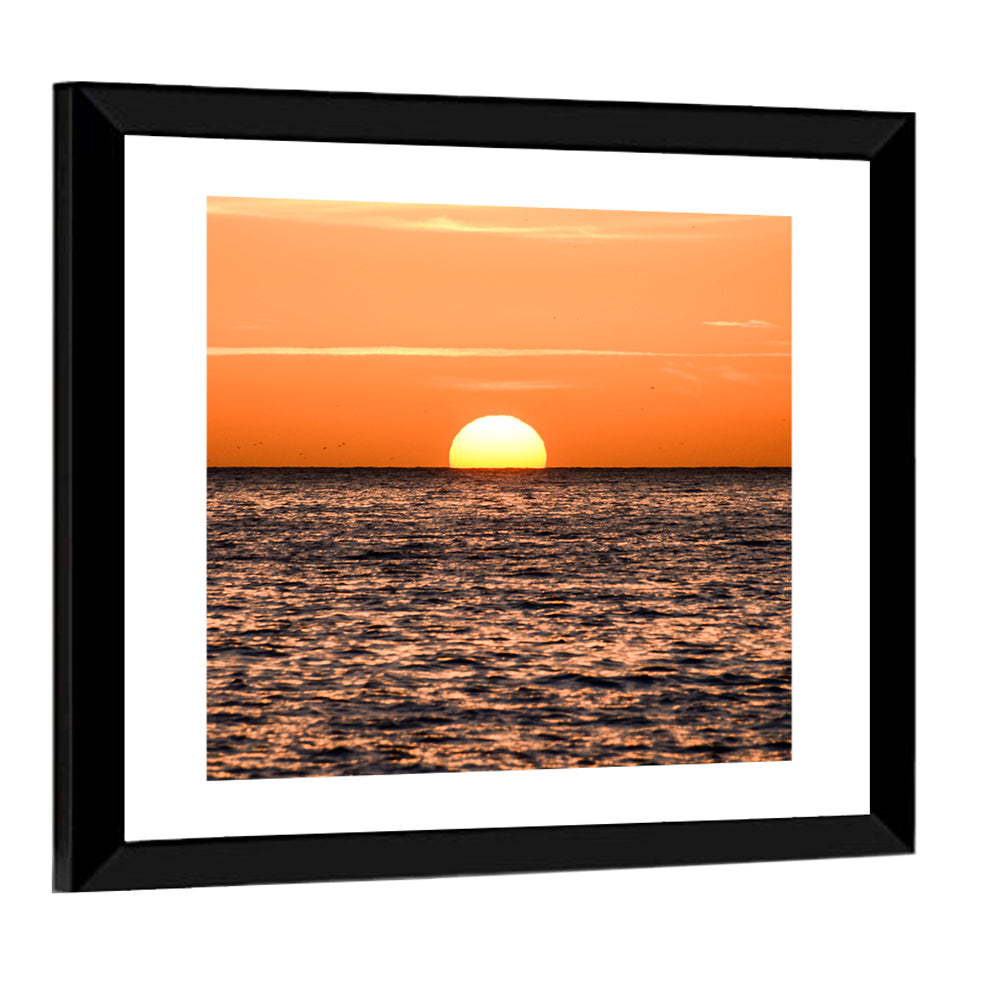 Sunset Over Open Ocean Wall Art