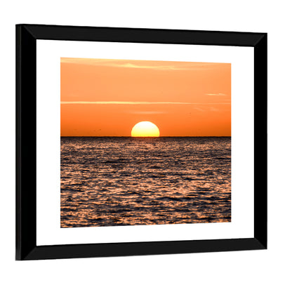 Sunset Over Open Ocean Wall Art