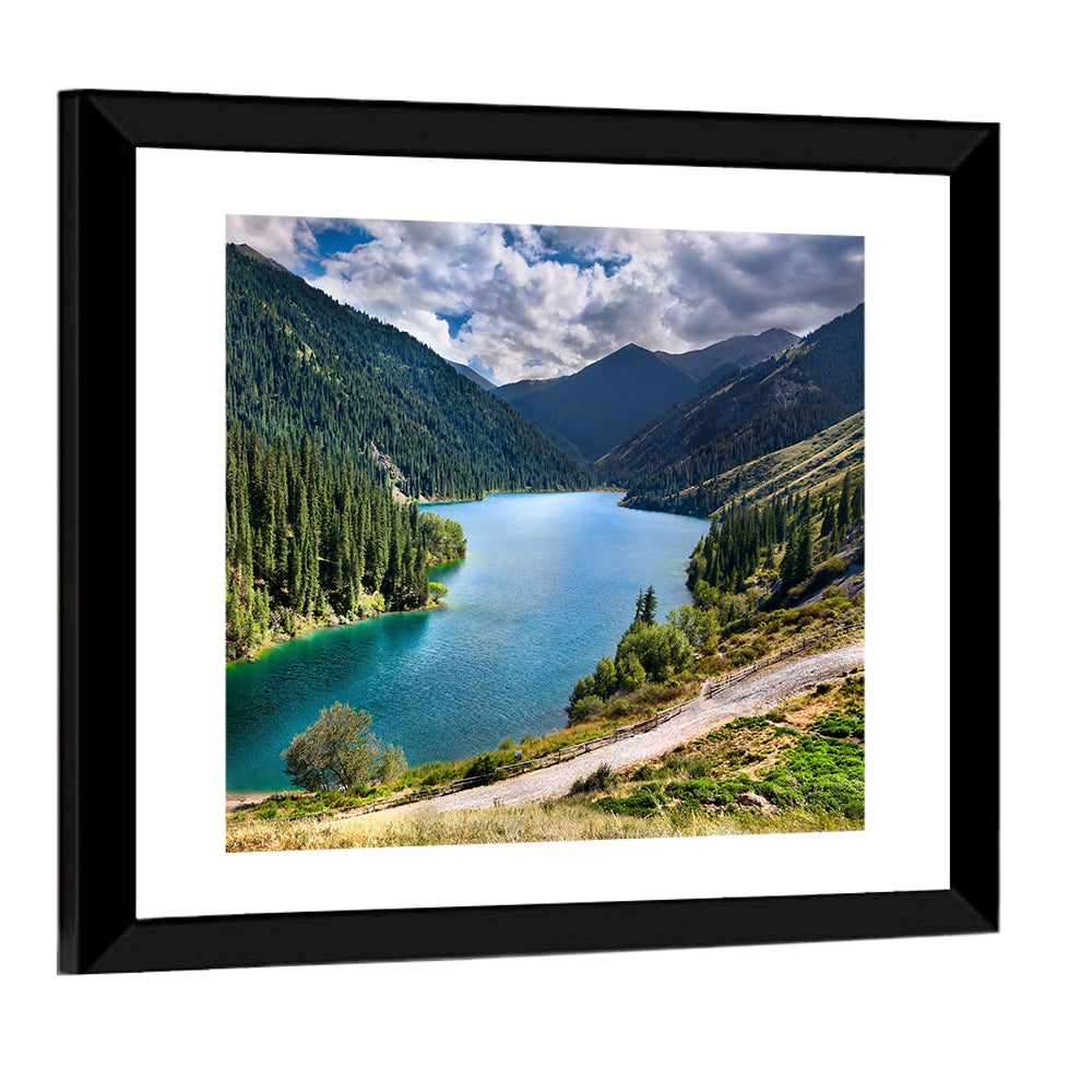 High Mountain Lake Kolsai In Kazakhstan Wall Art