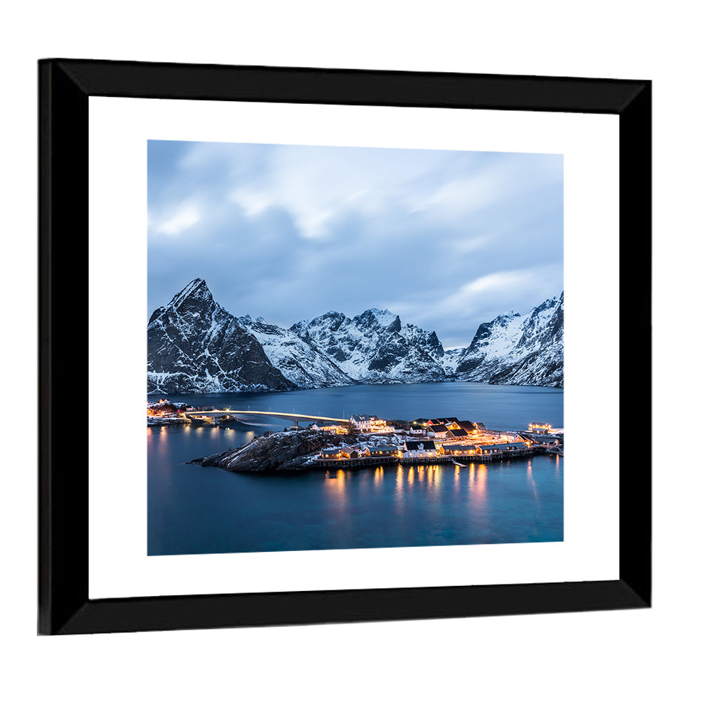 Blue Hour Over Reine, Lofoten Wall Art