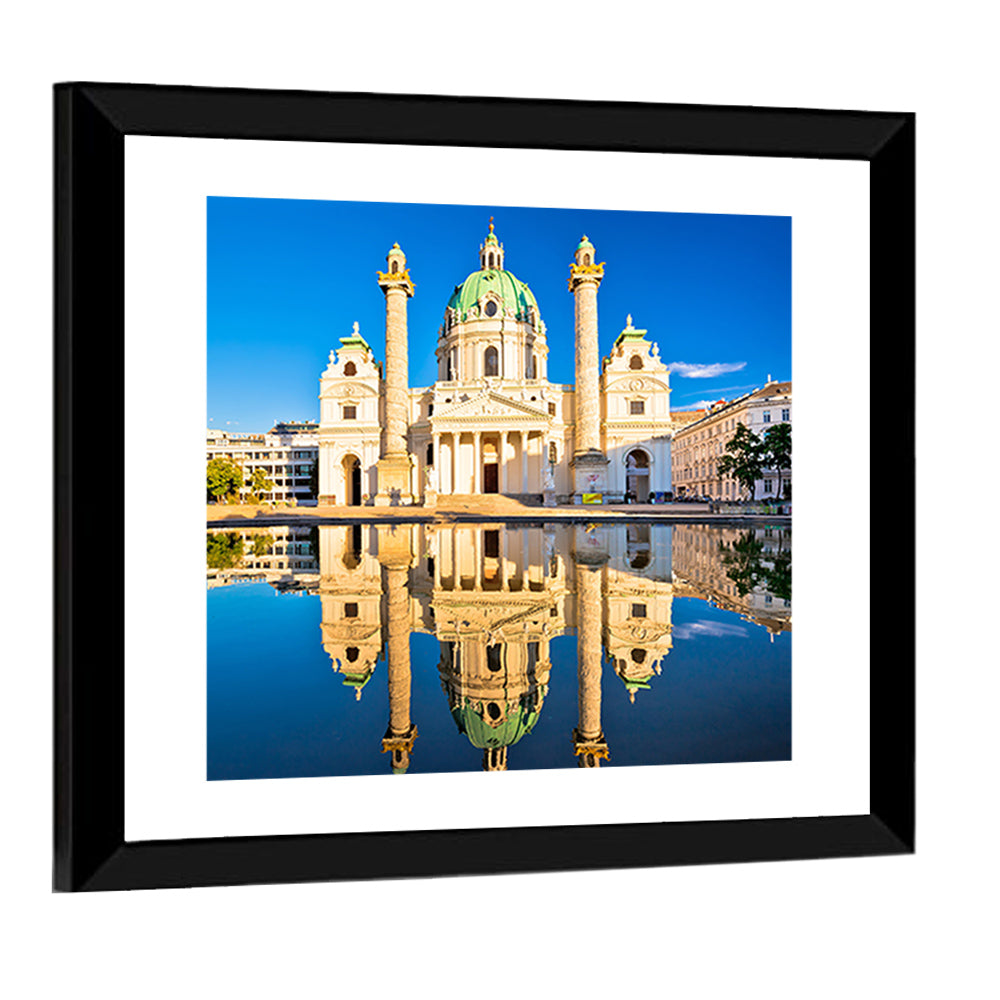 Karlskirche with Reflecting Pool Wall Art