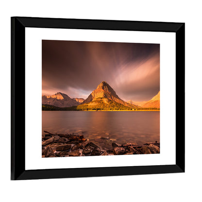 Mount Grinnell Golden Sunrise Wall Art