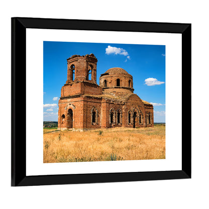 Sunlit Ruined Orthodox Cathedral Wall Art