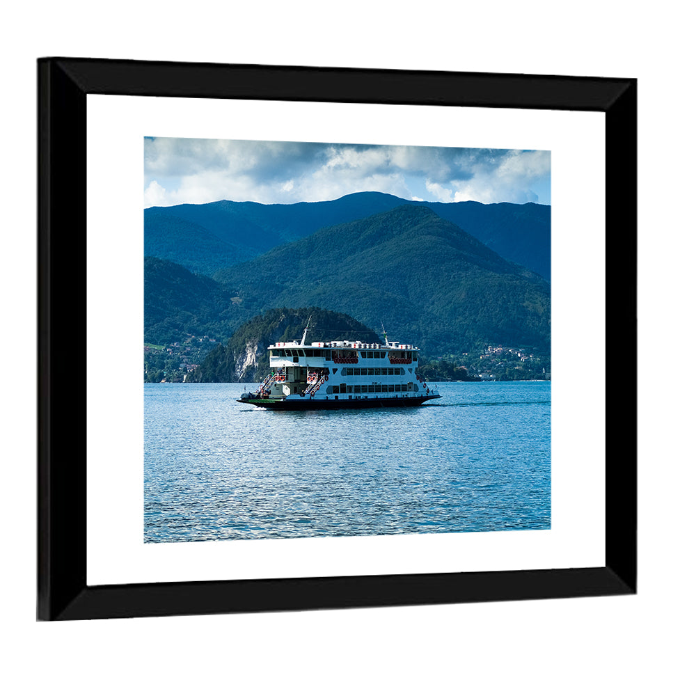 Blue Ferry on Lake Como Wall Art