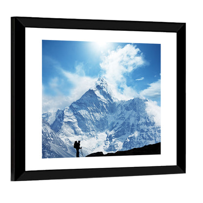 Himalayan Climber Silhouette Wall Art