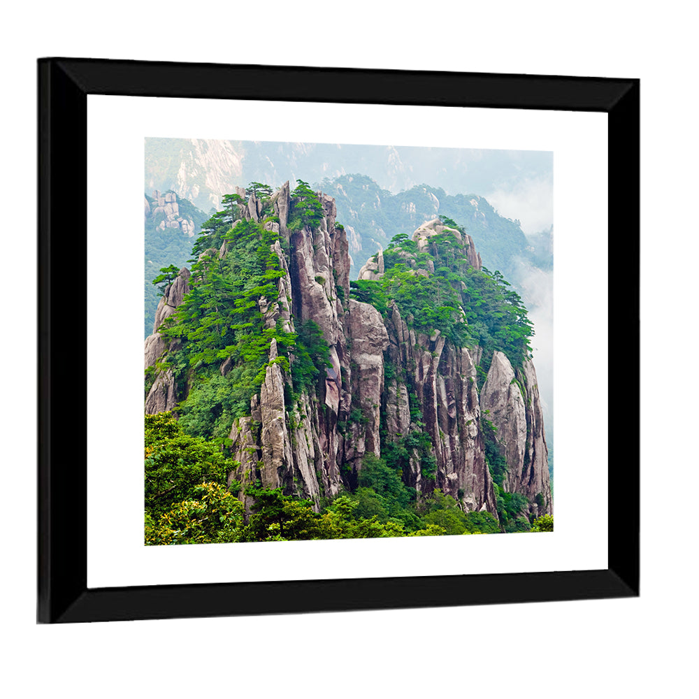 Mount Huangshan Misty Peaks Wall Art