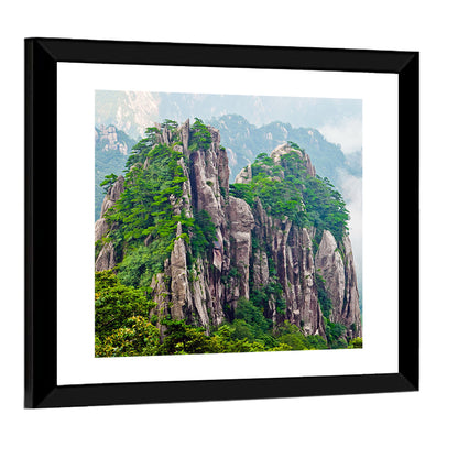 Mount Huangshan Misty Peaks Wall Art