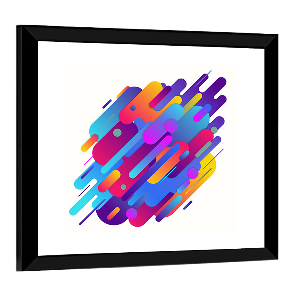 Diagonal Geometric Color Study Wall Art