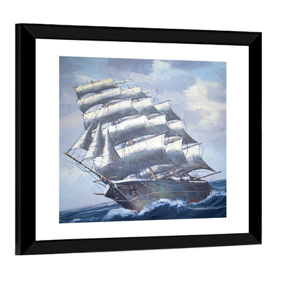 Antique Sailing Ship at Sea Wall Art